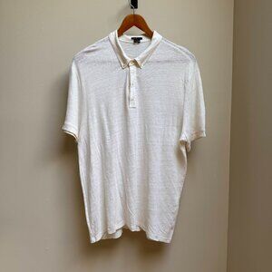 Theory Men's Polo Claude Linen Shirt